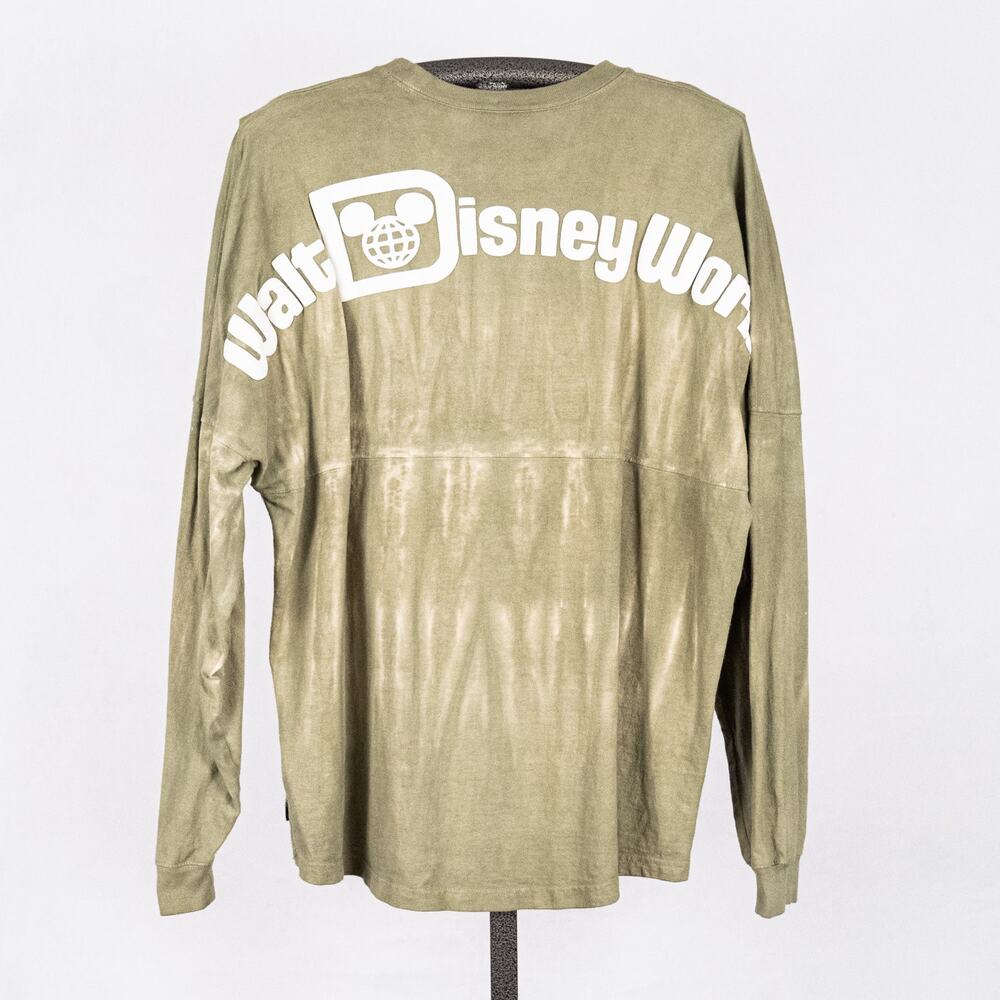 Walt DisneyWorld Pullover Spirit Jersey Green Tie-Dye Spell-Out LARGE Oversized